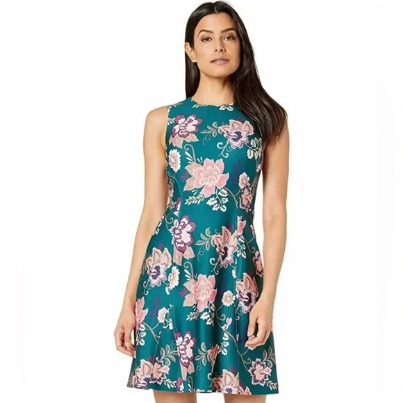 vince camuto green floral dress Off White One Shoulder Dress main image 1